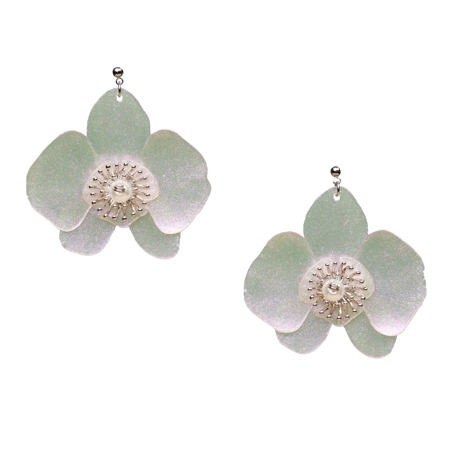 Butterfly Orchid Stud Earrings - Stardust