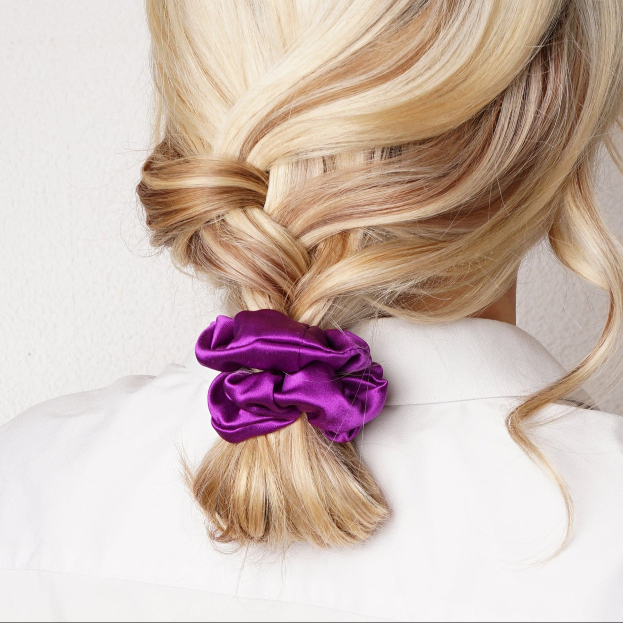 Mulberry Silk Scrunchie - Purple