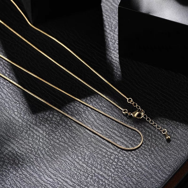 DIY supply - 45 cm necklace (14k gold plated) DIY kit Upcycle with Jing
