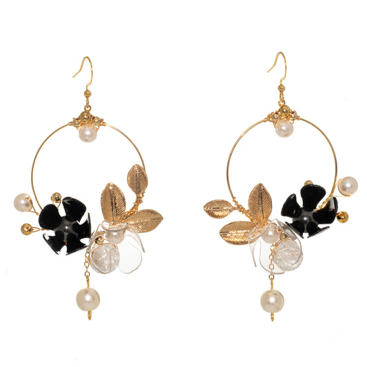 Art Nouveau Earrings - Noir