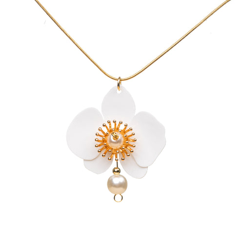 Butterfly Orchid Necklace Blanc
