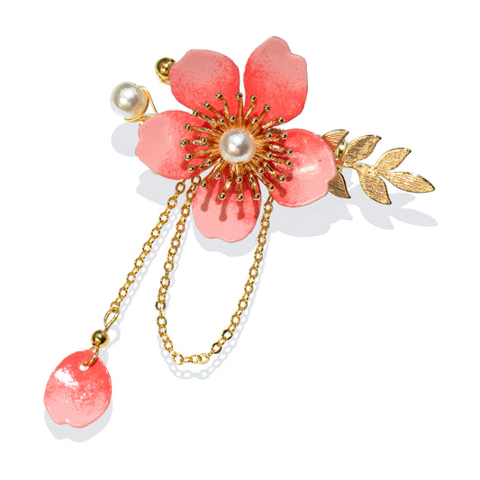 Cherry blossom sakura petal brooch pin