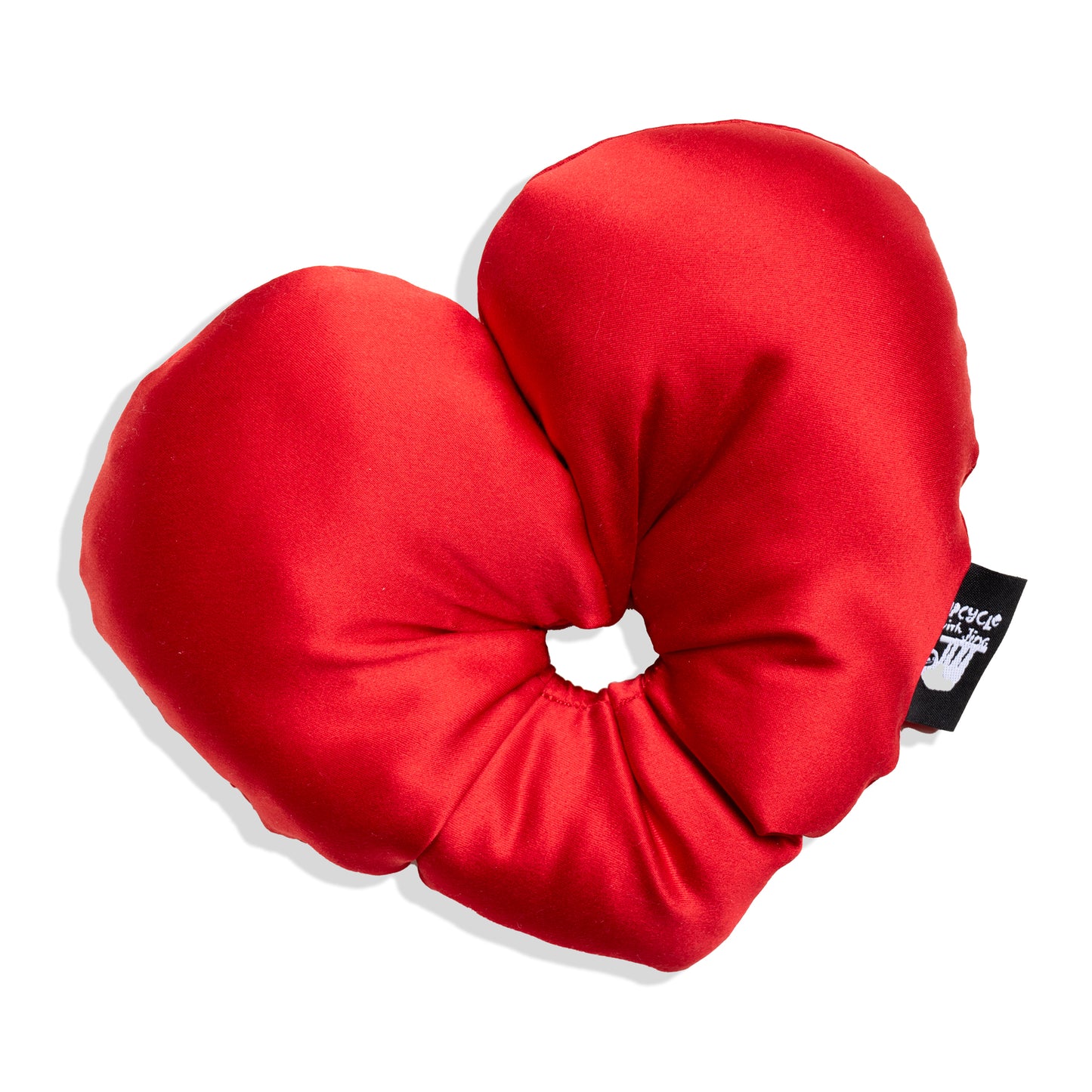 Mulberry Silk Heart Scrunchie - Red
