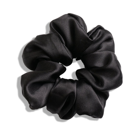 Mulberry Silk Scrunchie - Black