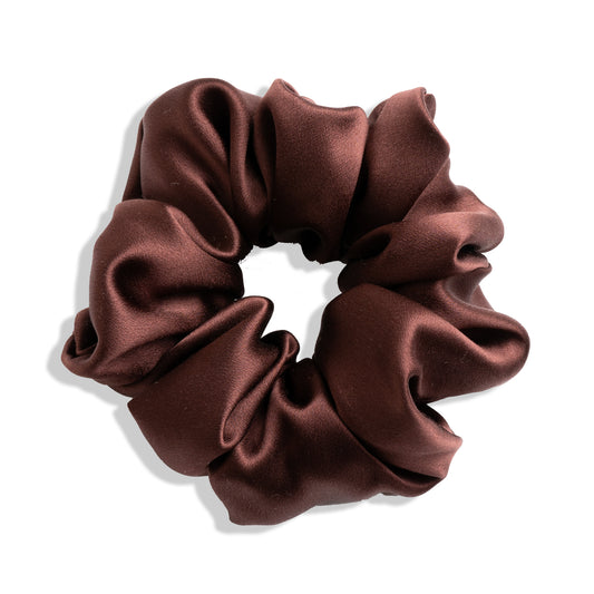 Mulberry Silk Scrunchie - Brown