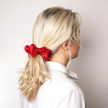 Mulberry Silk Scrunchie - Red