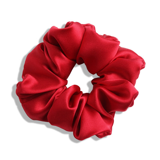 Mulberry Silk Scrunchie - Red