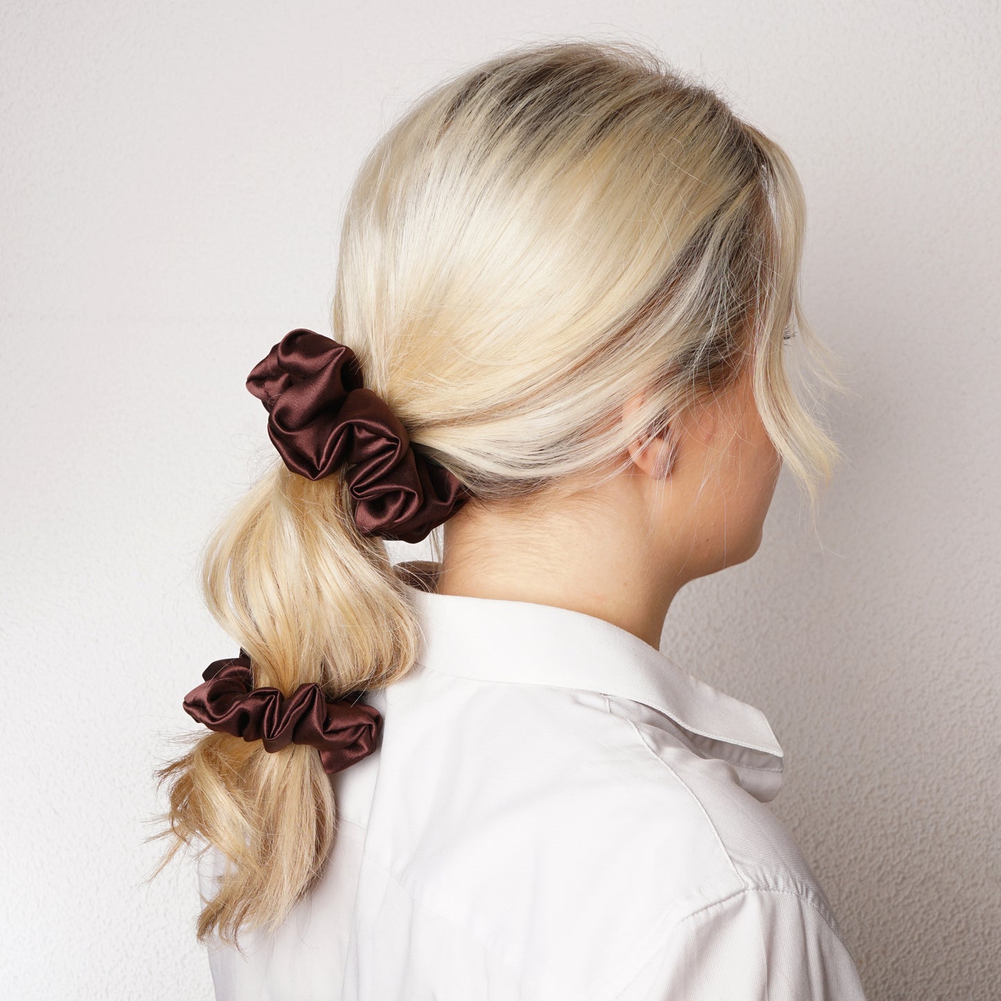 Mulberry Silk Scrunchie - Brown