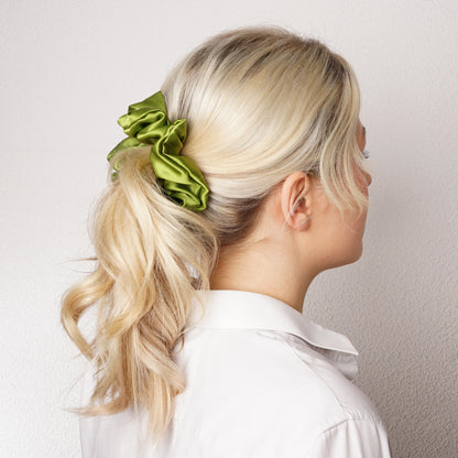 Mulberry Silk Scrunchie - Green