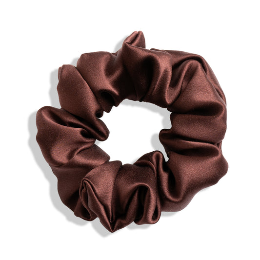 Mulberry Silk Scrunchie - Brown