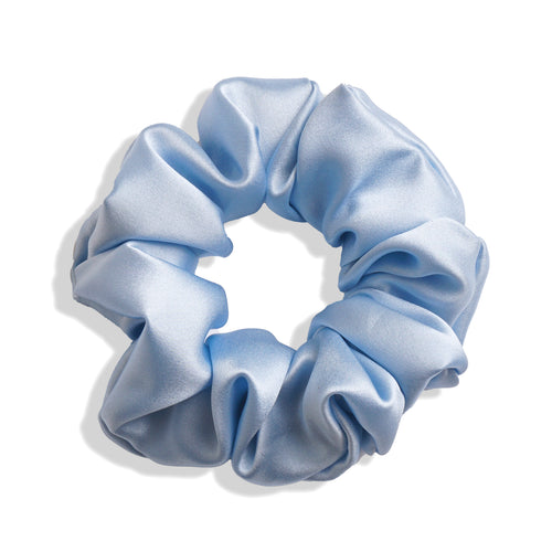 Mulberry Silk Scrunchie - Light Blue