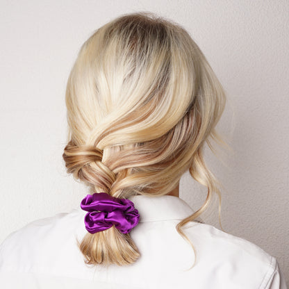 Mulberry Silk Scrunchie - Purple