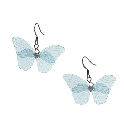 Butterfly Drop Earrings - Bleu