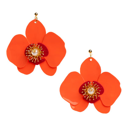 Butterfly Orchid Stud Earrings - Stardust