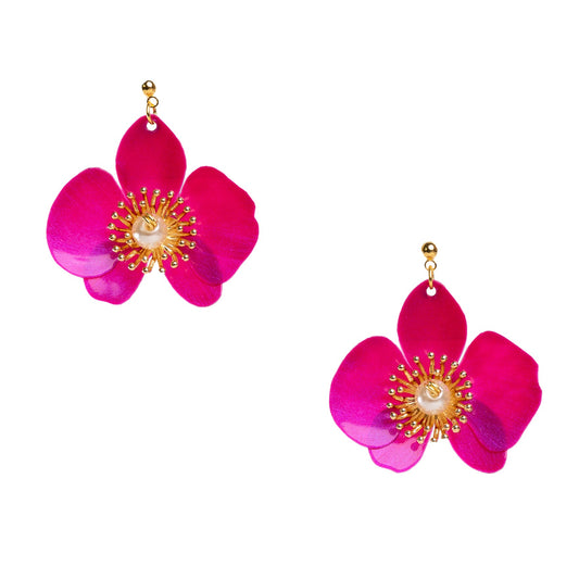 Butterfly Orchid Stud Earrings S - Barbie Pink