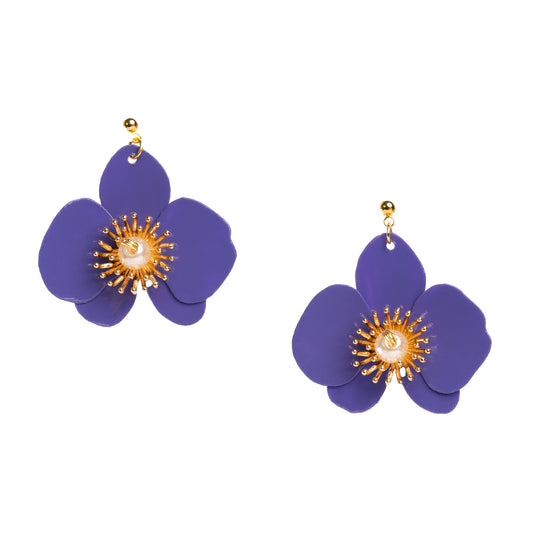 Butterfly Orchid Stud Earrings S - Lavender