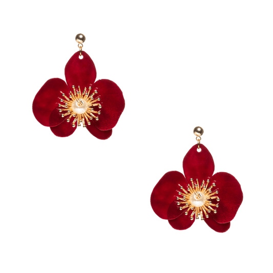 Butterfly Orchid Stud Earrings S - Rouge