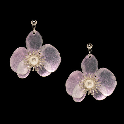 Butterfly Orchid Stud Earrings S - Blanc