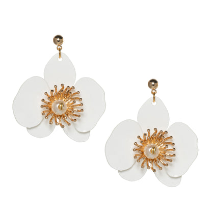 Butterfly Orchid Stud Earrings S - Blanc