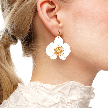 Butterfly Orchid Stud Earrings S - Blanc