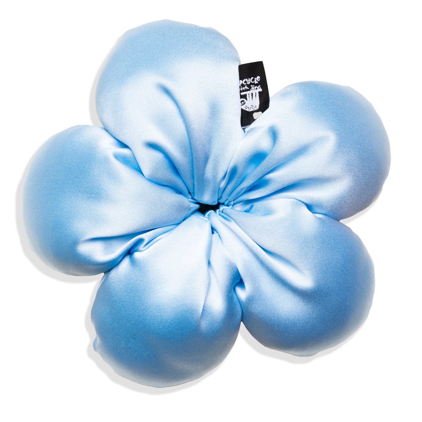 Mulberry Silk Flower Scrunchie - Bleu