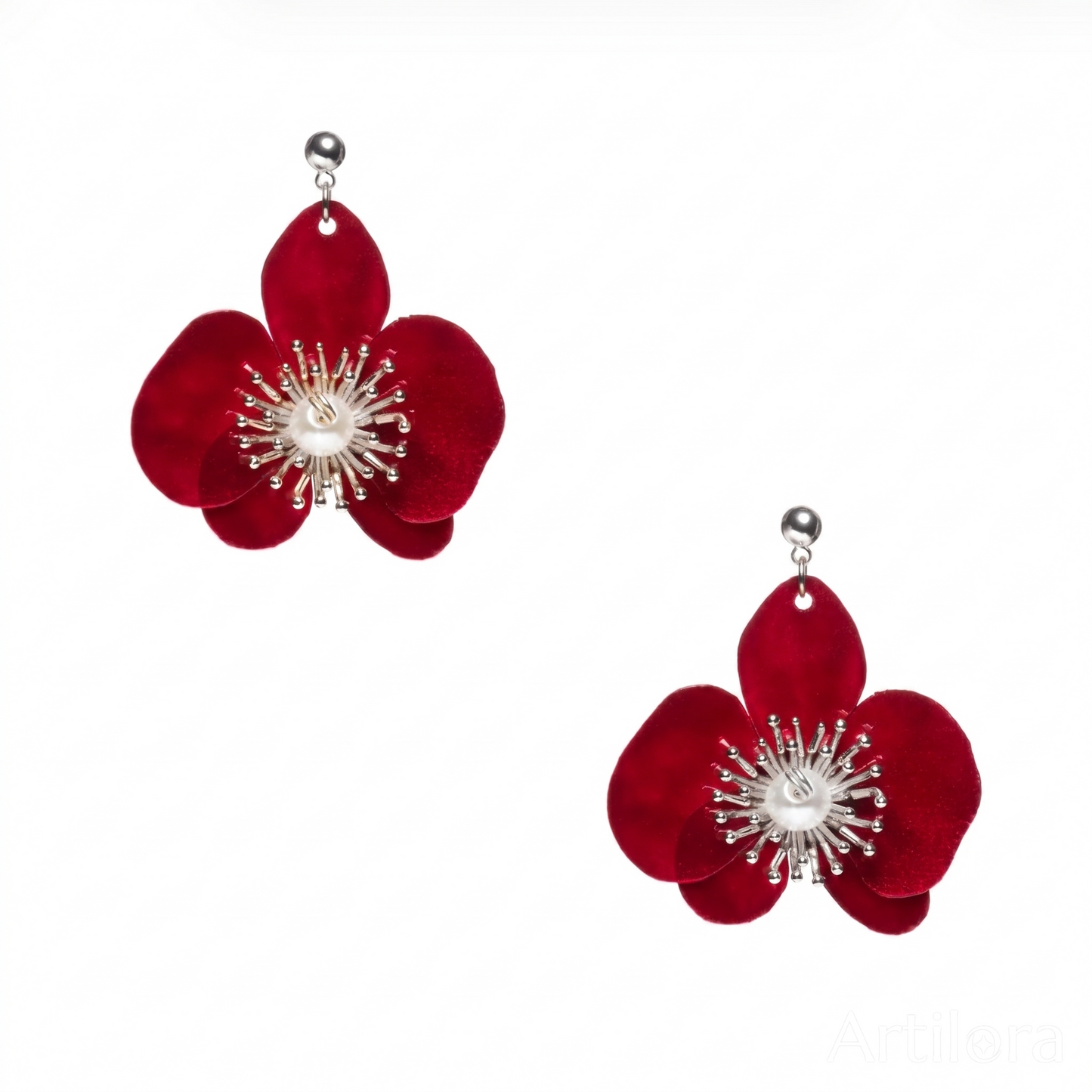 Butterfly Orchid Stud Earrings S - Rouge