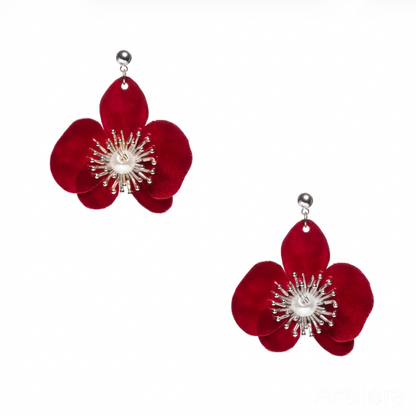 Butterfly Orchid Stud Earrings S - Rouge