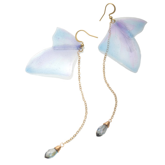 Butterfly Fairy Wing Earrings - Violet & Bleu