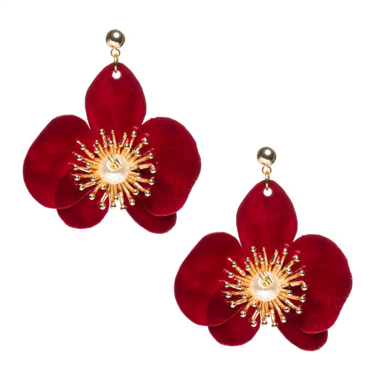 Butterfly Orchid Stud Earrings S - Rouge