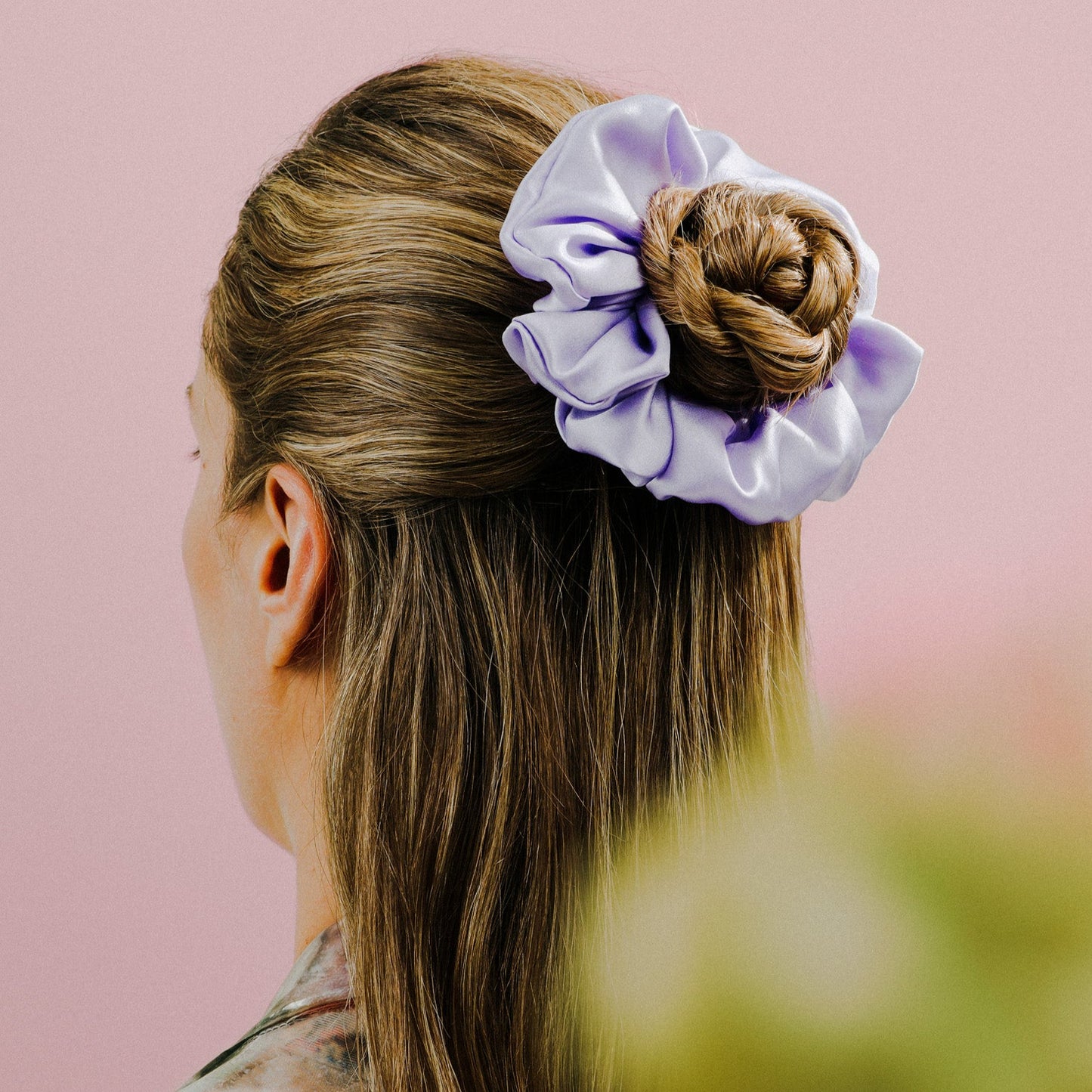 Mulberry Silk Scrunchie - Light Purple