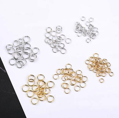 DIY supply - 4mm tiny open metal rings (10 pieces, gold/silver) DIY kit Upcycle with Jing 