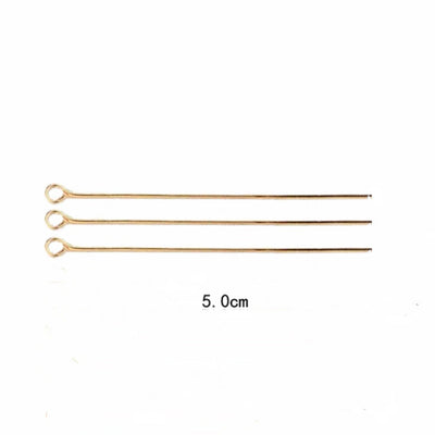 DIY supply - 5cm eye pins (8 pieces, gold/silver) DIY kit Upcycle with Jing 