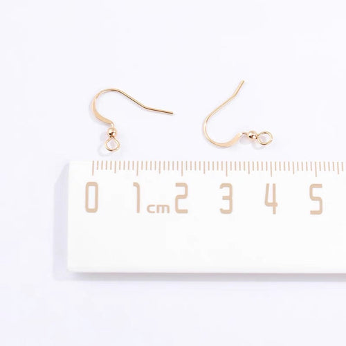 DIY supply - ear hooks (1 pair) Jewelry Making Kits Upcycle with Jing 14k gold plated 