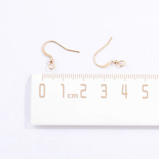 DIY supply - ear hooks (1 pair) Jewelry Making Kits Upcycle with Jing 14k gold plated 