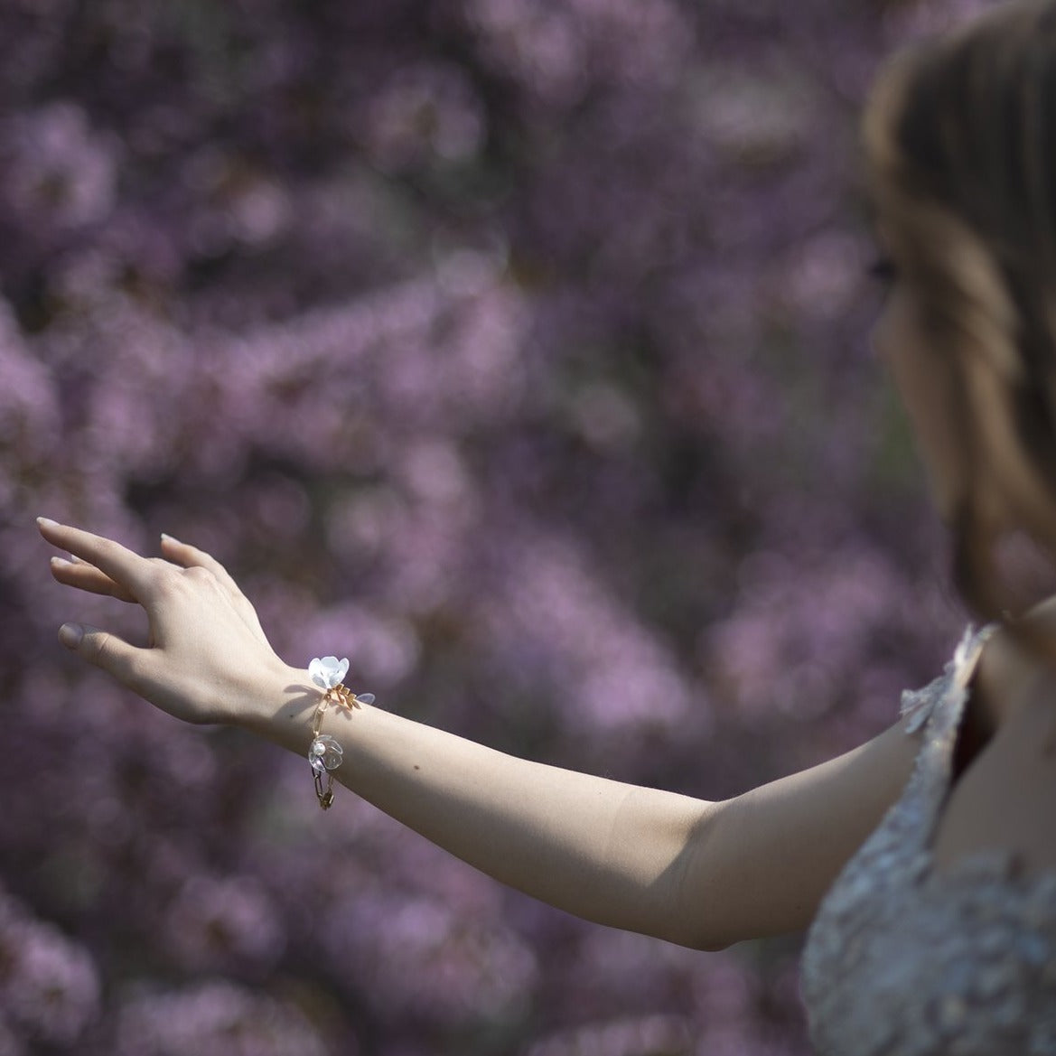 Upcycled Triple-flower Bracelet Jewelry Upcycle with Jing 