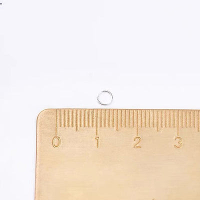 DIY supply - 4mm tiny open metal rings (10 pieces, gold/silver) DIY kit Upcycle with Jing 14k gold plated 