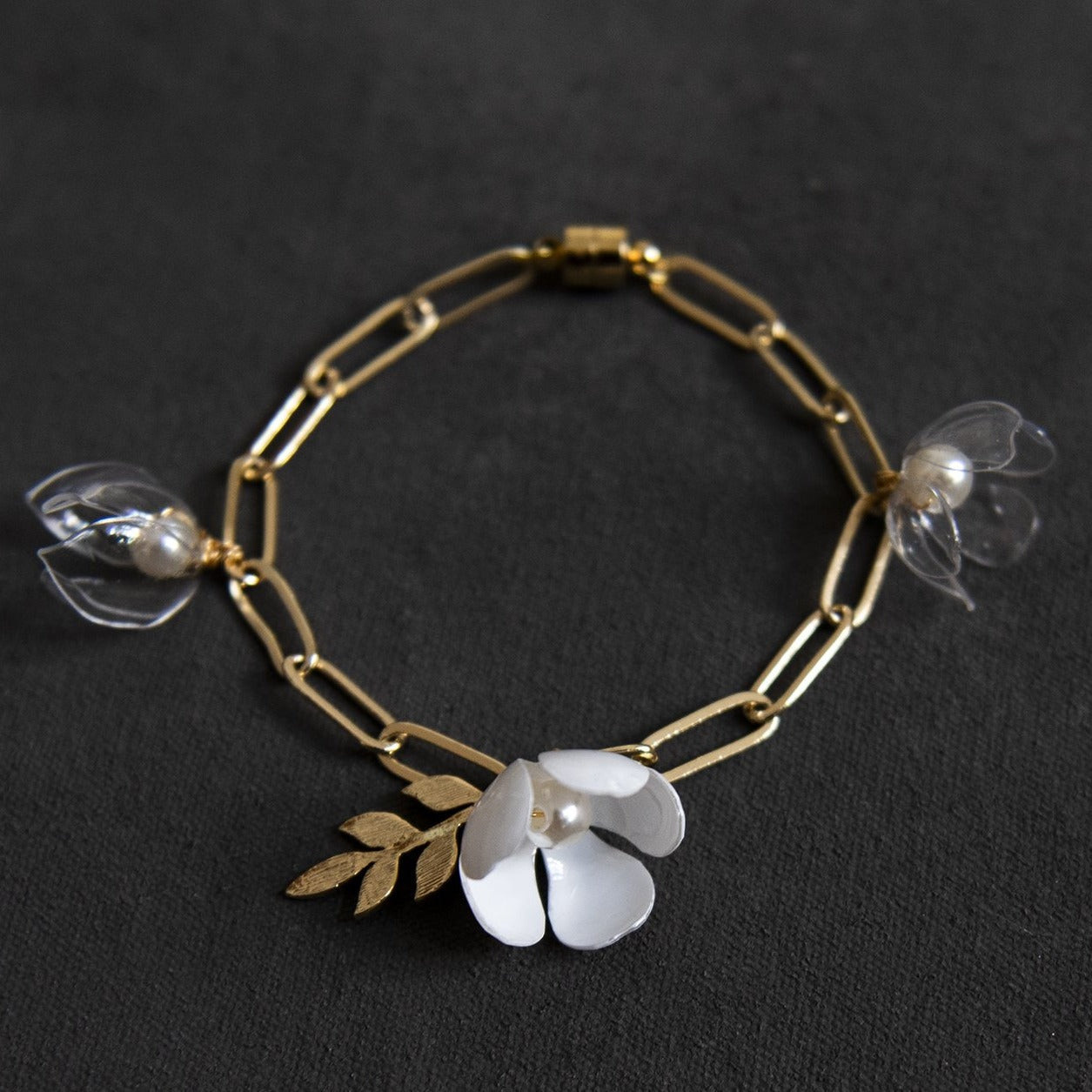 Upcycled Triple-flower Bracelet Jewelry Upcycle with Jing 